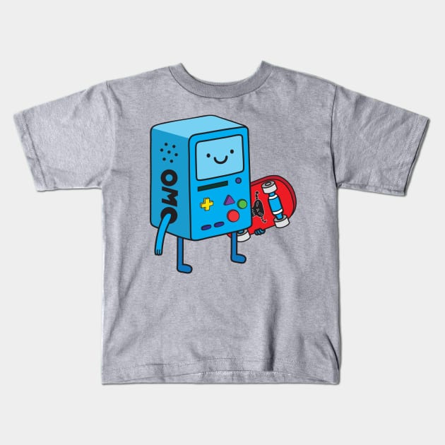Gamer Skater Kids T-Shirt by Plushism
